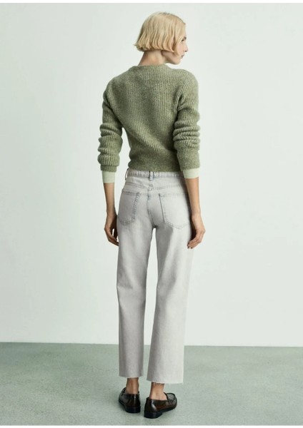 Düz Kesim Crop Jean