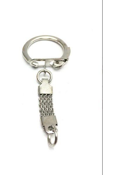 100 Adet Gümüş Hasır Örğü Anahtarlik Haklası