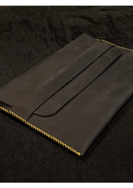 Macbook Air Çantası Füme Nubuk Deri El Dikişi Macbook Pro Kılıfı 13" 14" Seçenekli fiyatları