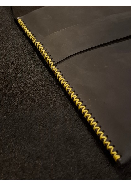 Macbook Air Çantası Füme Nubuk Deri El Dikişi Macbook Pro Kılıfı 13" 14" Seçenekli fırsatları