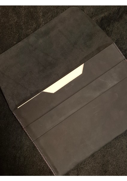 Macbook Air Çantası Füme Nubuk Deri El Dikişi Macbook Pro Kılıfı 13" 14" Seçenekli fırsatları