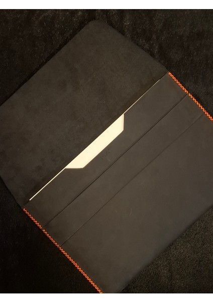 Macbook Air Çantası Füme Nubuk Deri El Dikişi Macbook Pro Kılıfı 13" 14" Seçenekli