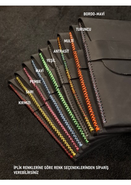 Macbook Air Çantası Füme Nubuk Deri El Dikişi Macbook Pro Kılıfı 13" 14" Seçenekli