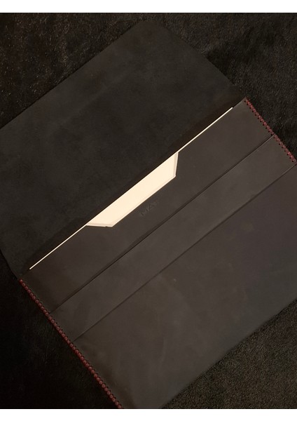 Macbook Air Çantası Füme Nubuk Deri El Dikişi Macbook Pro Kılıfı 13" 14" Seçenekli modelleri