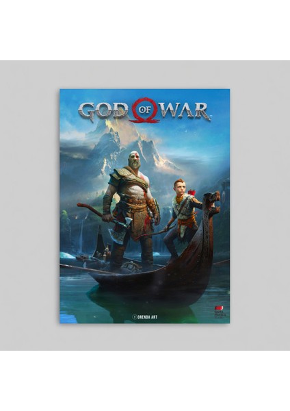 God Of War 2018 Game Çerçevesiz Oyun Tasarım Poster