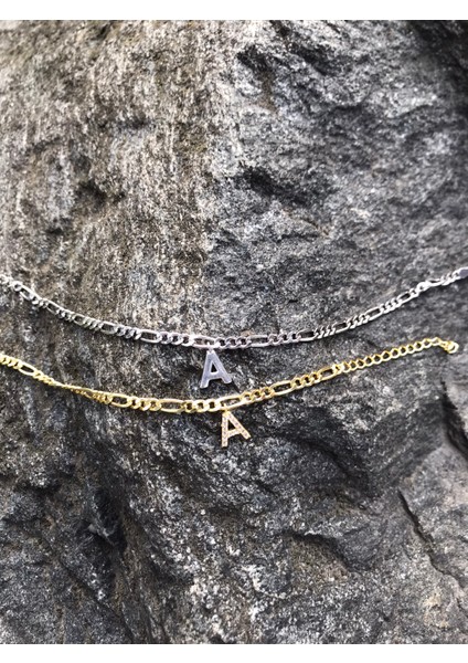 Harfli Çift Gümüş Bileklik