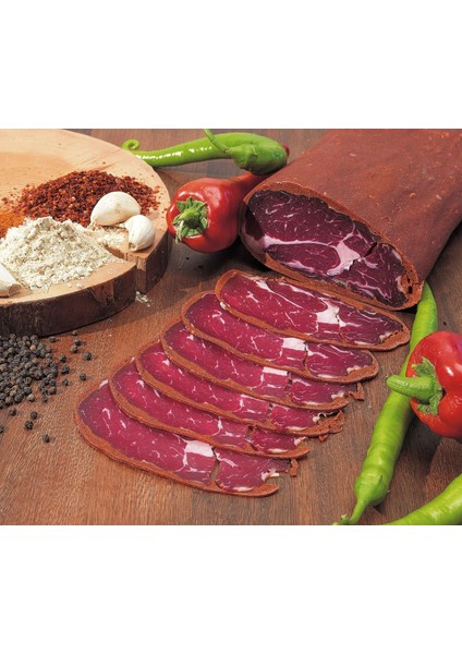 Yöresel Evlik Sucuk 250 gr, Antrikot Pastırma 250 gr, Blok Dana Kavurma 250 gr