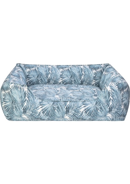Alpha Merta Mavi-Beyaz Köpek Yatağı L 85x105cm