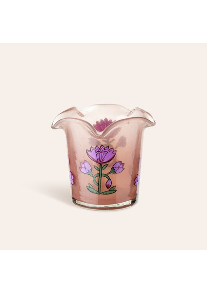 Aravalı Cam Dekoratif Kase 10X10X10 cm Pembe