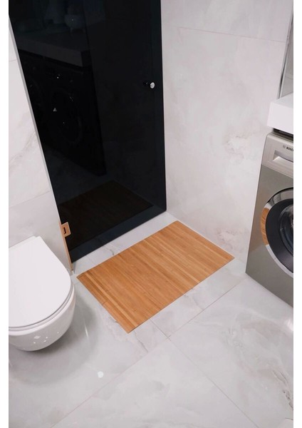 Naturel Bambu Kaydırmaz Banyo Matı 70 x 45 cm