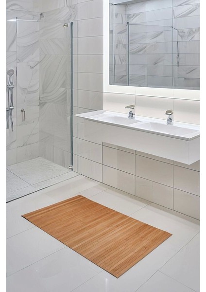 Naturel Bambu Kaydırmaz Banyo Matı 70 x 45 cm fırsatları