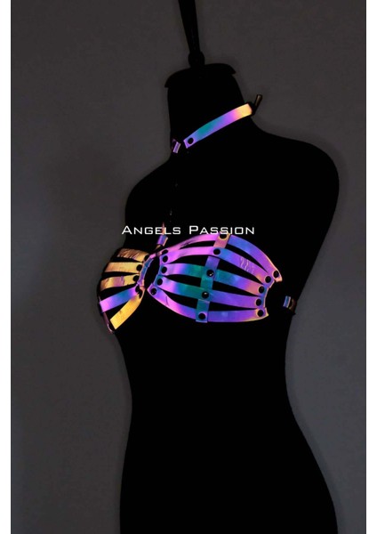 Reflektörlü Kadın Iç Giyim, Reflektörlü Sütyen Harness - 224 Blsm
