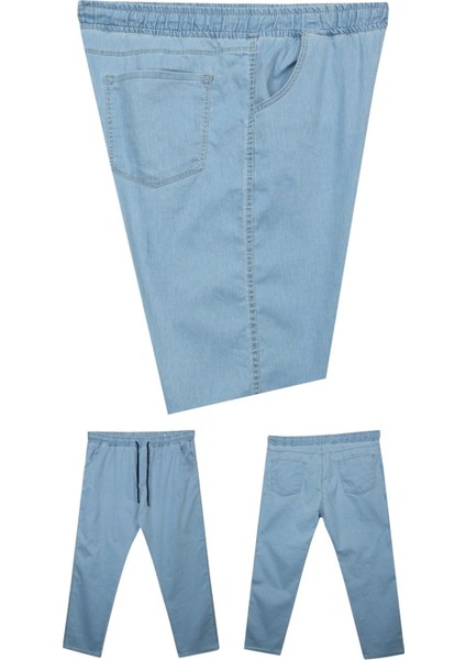 Erkek Büyük Beden 100-180 Kilo Arası İçin Uygun Bağcıklı Likralı Boru Paça Kot Pantolon modelleri