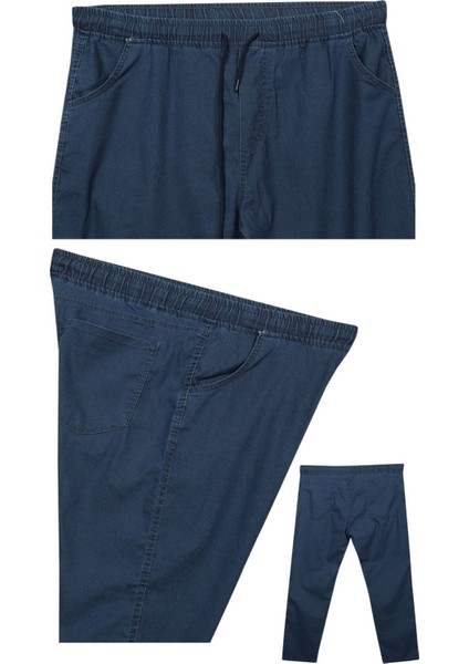 Erkek Büyük Beden 100-180 Kilo Arası İçin Uygun Bağcıklı Likralı Boru Paça Kot Pantolon fırsatları