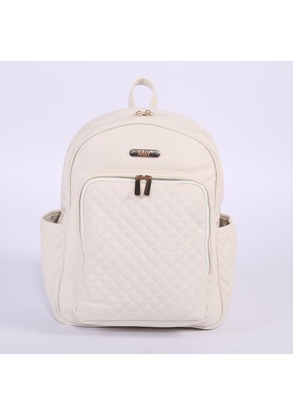 Dust Deri Anne Bebek Bakım Sırt Çantası 7130 Krem