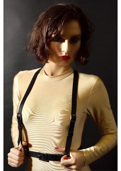 Mulvxbrf BRF02 Siyah Deri Harness Askı 1067 (Mulvix)