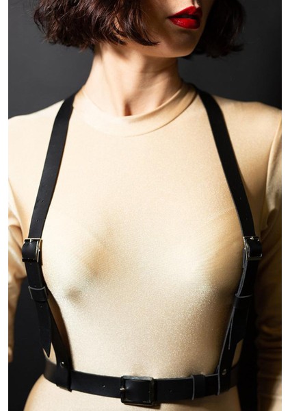 Mulvxbrf BRF02 Siyah Deri Harness Askı 1067 (Mulvix)