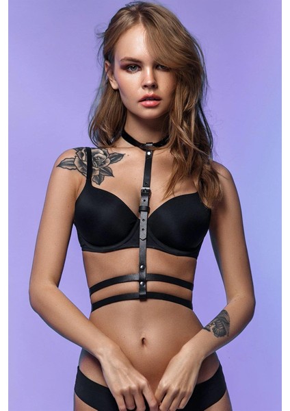 Mulvxbrf BRF02 Kadın Deri Siyah Harness Aksesuarı 2111 (Mulvix)