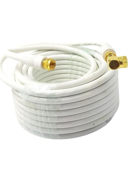 15 Metre 1x 90DERECE Gold F Konnektörlü Anten Kablosu