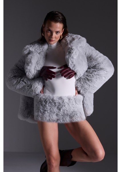 Premium Uzun Tüylü Rex Suni Kürk Kadın Mont fiyatları