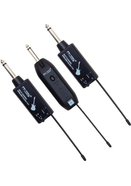 Magıcvoıce MV-19590 Uhf Gitar Tip Kablosuz Mikrofon Üçlü Set