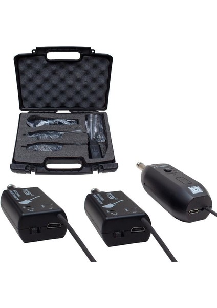 Magıcvoıce MV-19590 Uhf Gitar Tip Kablosuz Mikrofon Üçlü Set