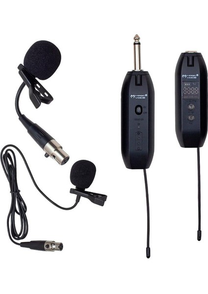 Magıcvoıce MV-19589 Uhf Mini Yaka - Kürsü Kablosuz Enstrüman Mikrofonu (Mikrofon Xlrli)
