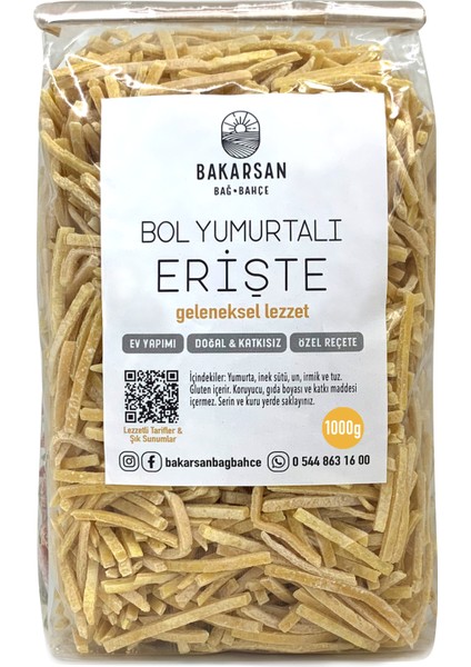 Ev Yapımı Bol Yumurtalı Erişte 1000 gr