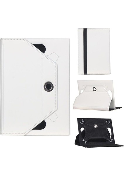 Apple Ipad 6.nesil MR6P2TU/A Uyumlu Standlı Tablet Kılıfı Beyaz