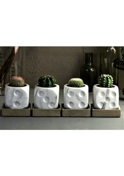 6cm Zar Saksı Silikon Kalıp K-579, Kokulu Taş Mum Reçine Sabun Alçıya Uygun