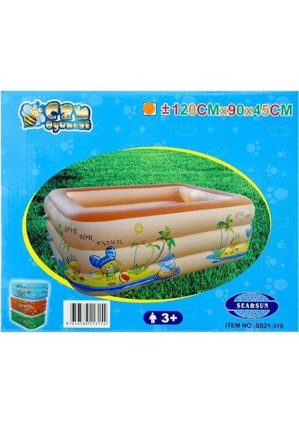 SS21-315 Sea&sun 3 Boğumlu Dikdörtgen Havuz 120X90X45 cm fiyatları