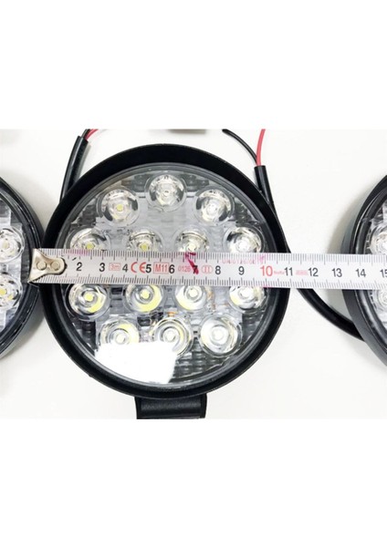 6 Adet 14 LED Yuvarlak Off Road Sis Farı Çalışma Lambası Projektör modelleri