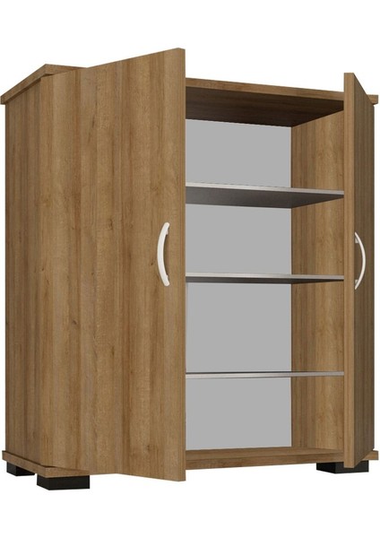 EU-112 Ayakkabılık Çok Amaçlı Dolap Antre Ayakkabılık 4 Raflı Ayakkabı Dolabı - Meşe fırsatları