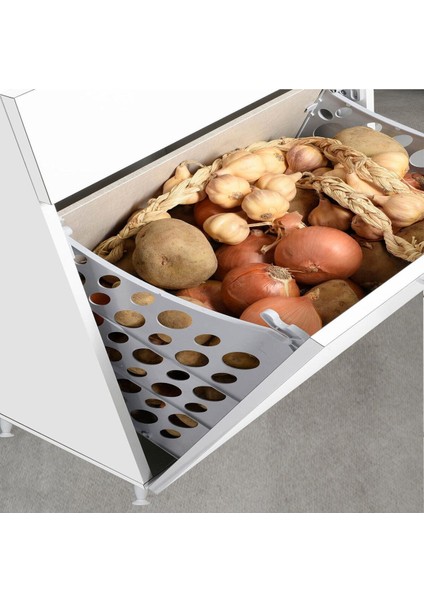 55 x 165 X 32,5 CM 3 Kapaklı Çok Amaçlı Mutfak Dolabı Sepetli Banyo Dolabı Oyuncak Dolabı