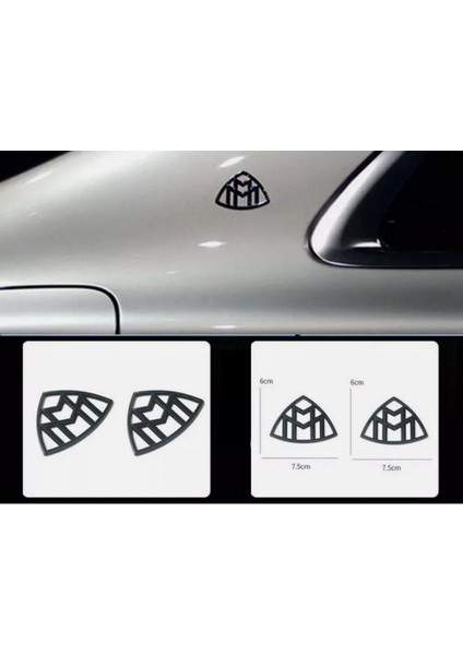 Maybach Yan Kanatlar Siyah Abs Logo Arma Seti