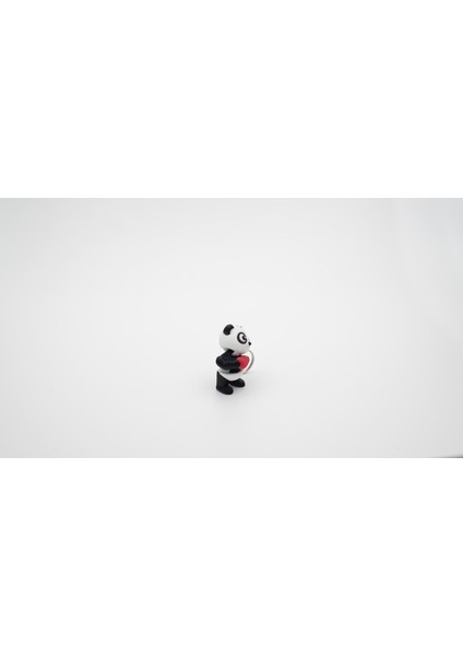 Panda Kalp Tutan 3D Hareketli Anahtarlık