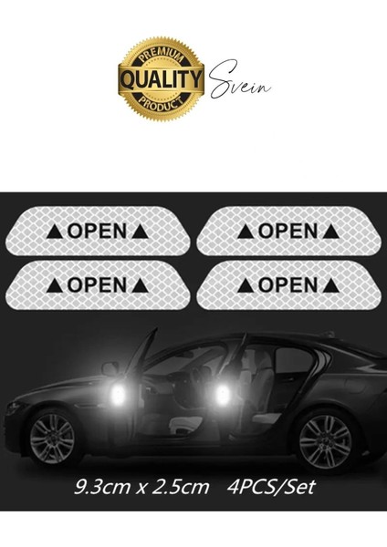 Oto Sticker Yan Kapı Ikaz Open Reflektörlü Yapıştırma Oto Aksesuar Binek Ticari Iz Bırakmaz fiyatları