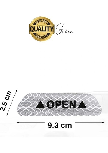 Oto Sticker Yan Kapı Ikaz Open Reflektörlü Yapıştırma Oto Aksesuar Binek Ticari Iz Bırakmaz modelleri
