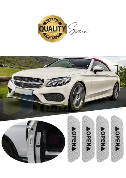 Oto Sticker Yan Kapı Ikaz Open Reflektörlü Yapıştırma Oto Aksesuar Binek Ticari Iz Bırakmaz fırsatları