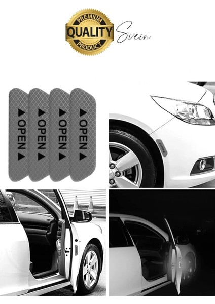 Oto Sticker Yan Kapı Ikaz Open Reflektörlü Yapıştırma Oto Aksesuar Binek Ticari Iz Bırakmaz indirimleri