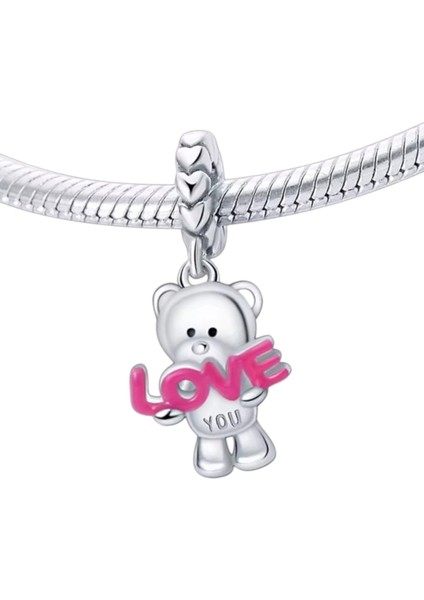 Aşık Ayıcık (Teddy Bear) Charm | 925 Ayar Gümüş fiyatları