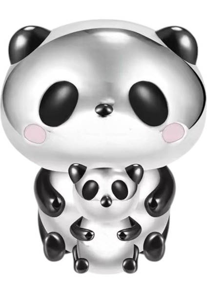 Anne ve Bebek Panda Charm | 925 Ayar Gümüş