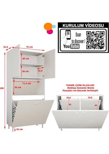 Kirli Çamaşır Dolabı Banyo Kirli Çamaşır Sepeti