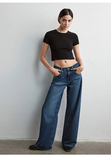 Siena Iconic Gölgeli Indigo Mavisi Jean Pantolon 1010763-89246