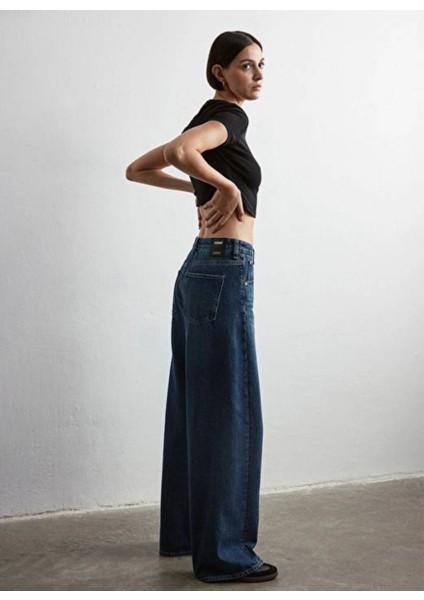 Siena Iconic Gölgeli Indigo Mavisi Jean Pantolon 1010763-89246 fırsatları