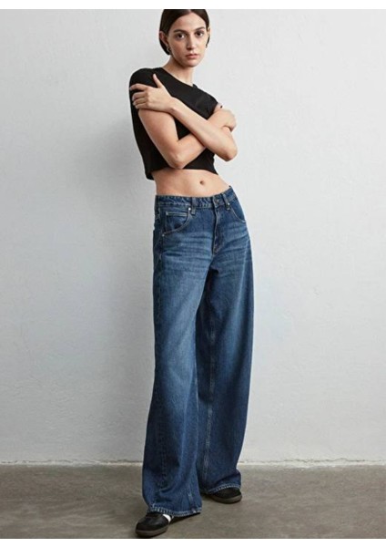 Siena Iconic Gölgeli Indigo Mavisi Jean Pantolon 1010763-89246 modelleri