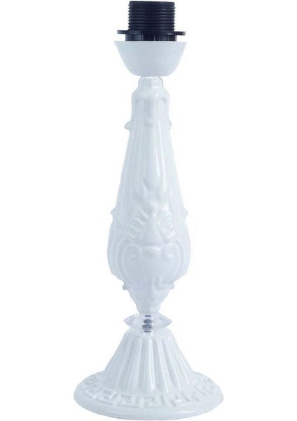 Gece Mavi Kadife Kaplı Vintage Abajur Beyaz Metal Ayak Gece Kuşu Model 30 x 50 cm AB0755 modelleri