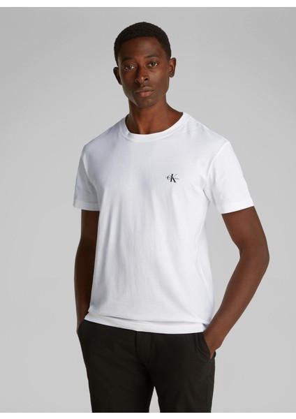 Beyaz Erkek T-Shirt J30J3201990K4 2 Pack Monologo fiyatları