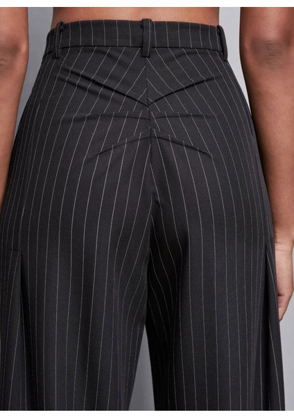 Normal Bel Standart Siyah Kadın Pantolon 8P0614 modelleri