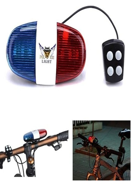 Polis Kornası 6 Farklı LED Işık Modu 4 Farklı Yüksek Siren Sesi Kaliteli Abs Plastik (Pili Yanında)